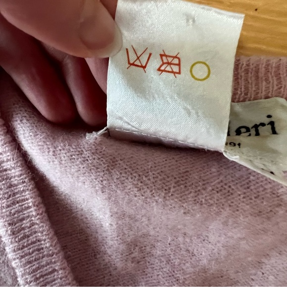 FRANCO VALERI Pink embroidered lambswool Angora blend sweater - Vintage - Picture 4 of 7